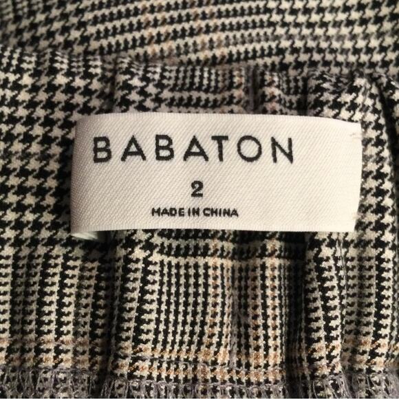 Aritzia Babaton Womens Conan Pant in Glencheck Plaid pockets 2 NWT - Picture 5 of 9